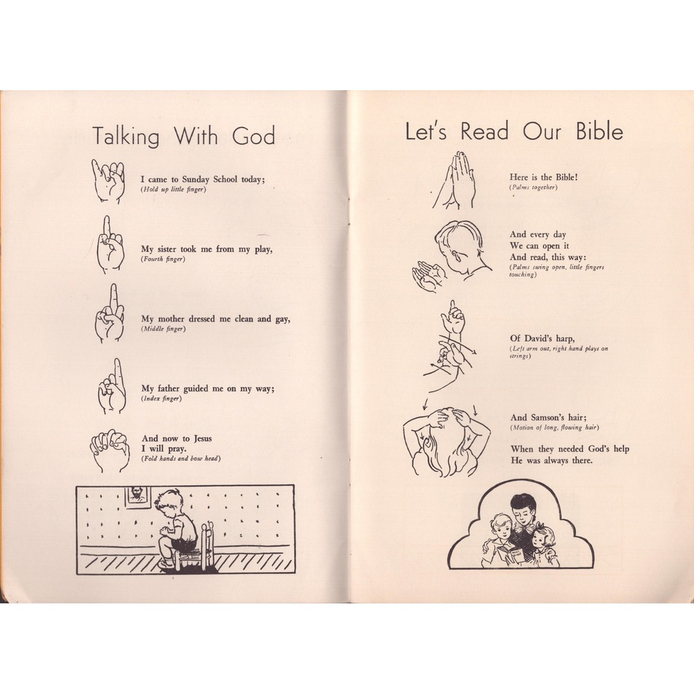 Finger Plays for Little Folks David C Cook Publishing Religious Booklet VG- - Picture 3 of 4